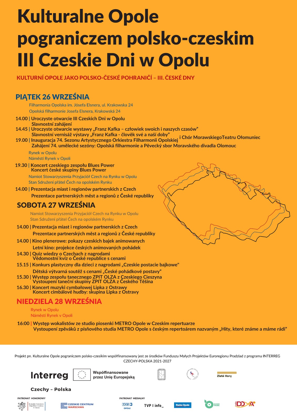 Plakat 3 dni czeskich w opolu 